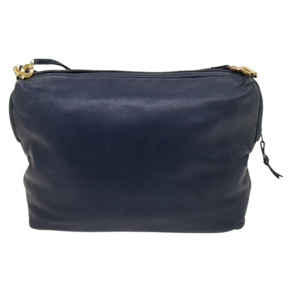 Loewe Anagram Shoulder Bag Leather, NAVY, LEATHER, Shoulder bag