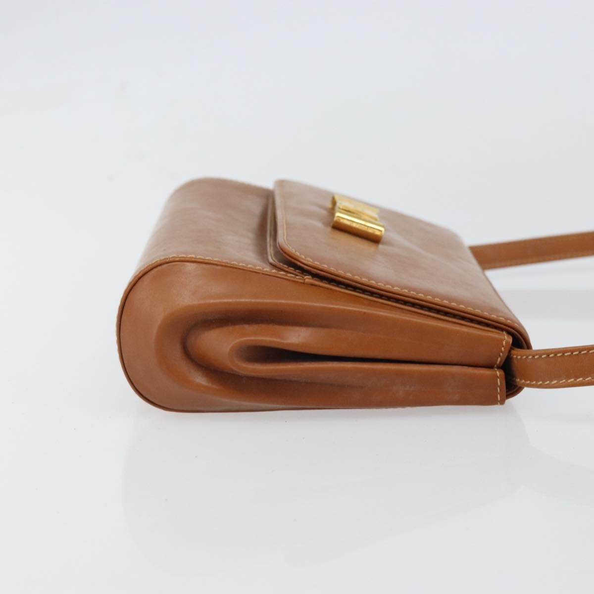 Gucci Vintage Shoulder Bag Leather, BROWN, LEATHER, Shoulder bag
