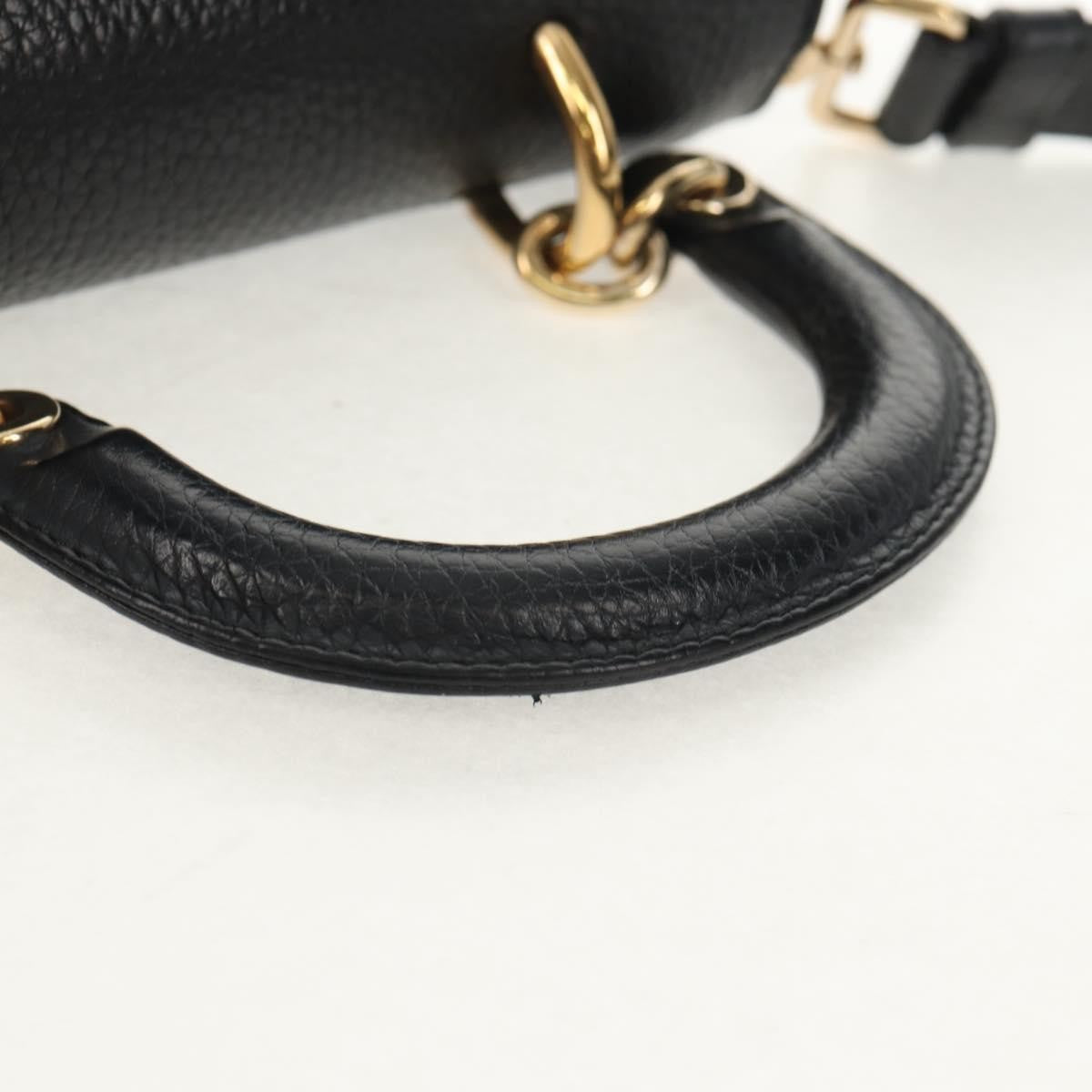 Christian Dior Lady Dior Bag Leather, BLACK, LEATHER, Handbag