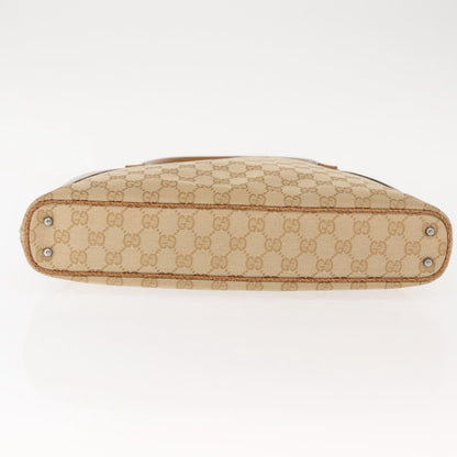 Gucci Vintage Ring Tote GG Canvas with Leather, BEIGE, CANVAS, Tote bag