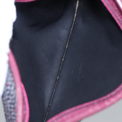 Saint Laurent Zipped Pouch Canvas, GRAY, PVC, Clutche & pouche