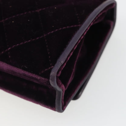 Chanel Wallet on Chain Quilted Velvet, Purple, Velvet, Handbag
