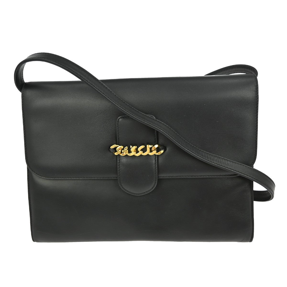Gucci Vintage Shoulder Bag Leather, BLACK, LEATHER, Shoulder bag