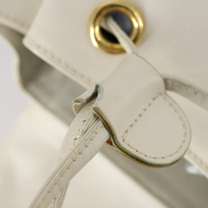 Salvatore Ferragamo Gancini Backpack Leather, WHITE, LEATHER, Backpack