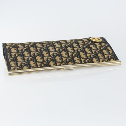 Christian Dior Vintage Trotter Pouch Diorissimo Canvas, NAVY, CANVAS, Clutche & pouche
