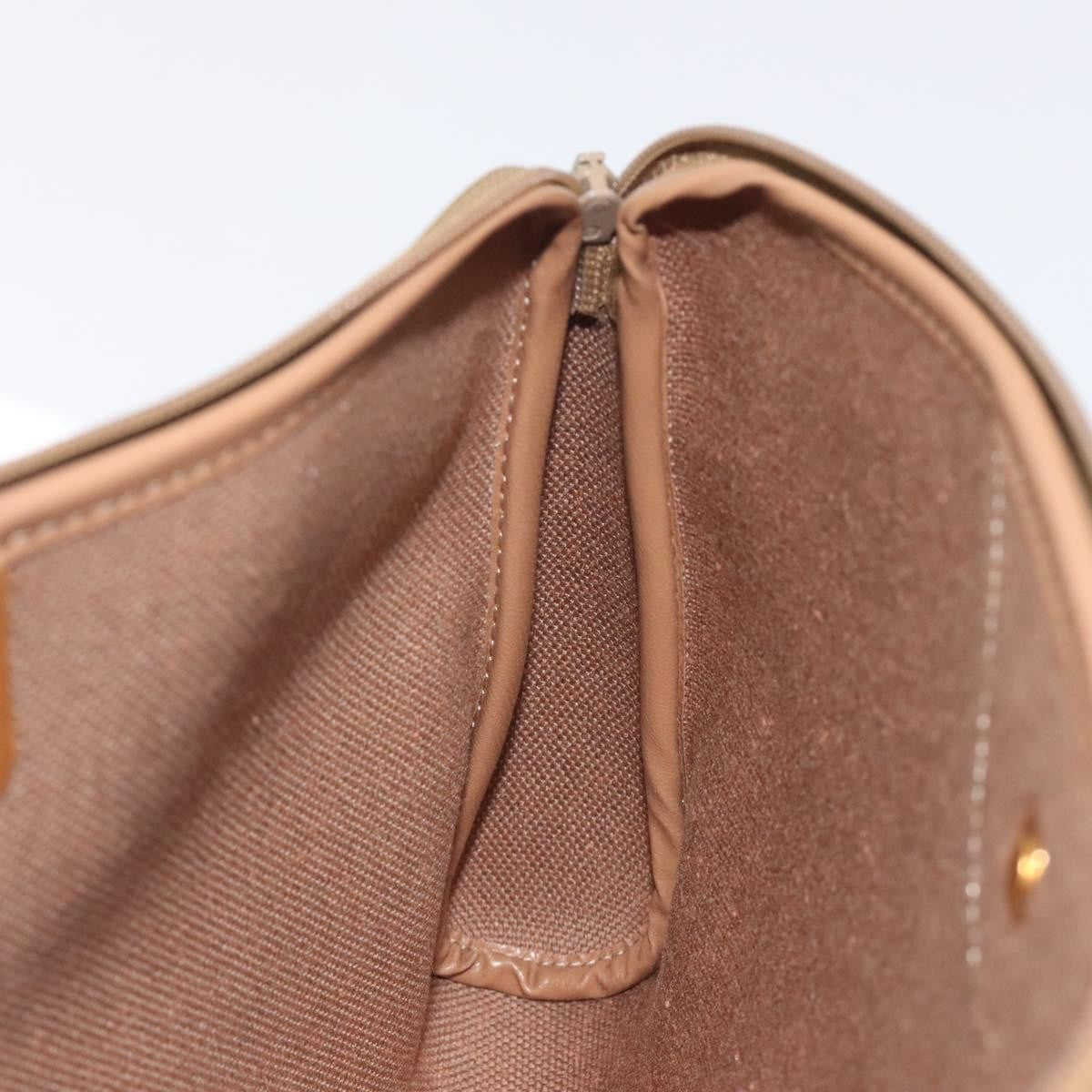 Christian Dior Vintage Honeycomb Zip Pouch Coated Canvas, BEIGE, PVC, Clutche & pouche
