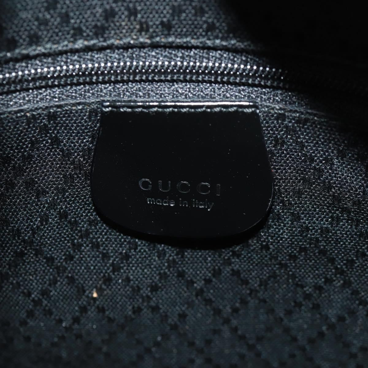 Gucci Vintage Bamboo Handle Bag Nylon, BLACK, NYLON, Handbag