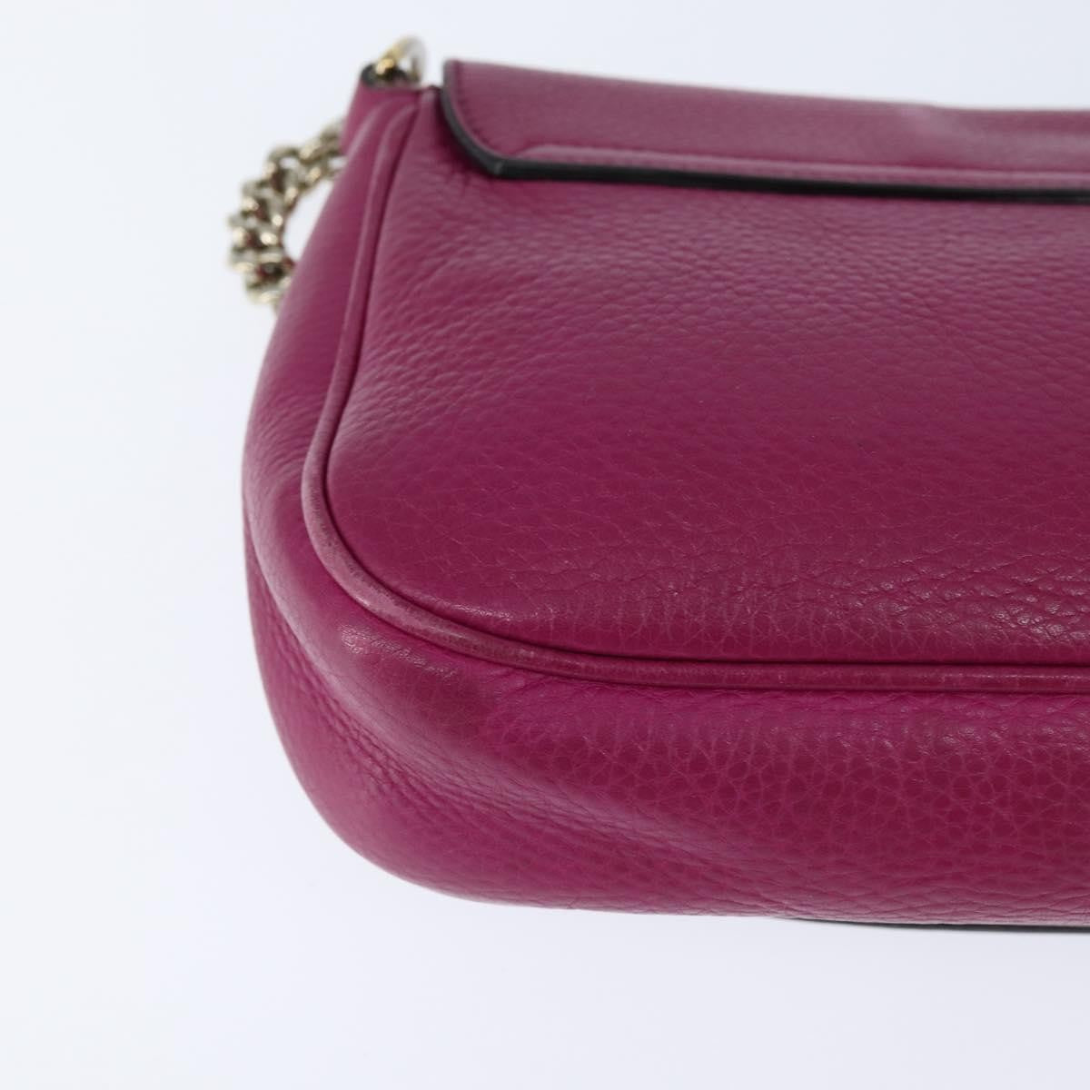 Gucci Soho Chain Crossbody Bag Leather, PINK, LEATHER, Shoulder bag