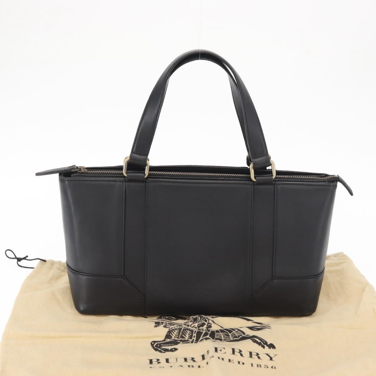 Burberry Vintage tote bag Leather, BLACK, LEATHER, Tote bag