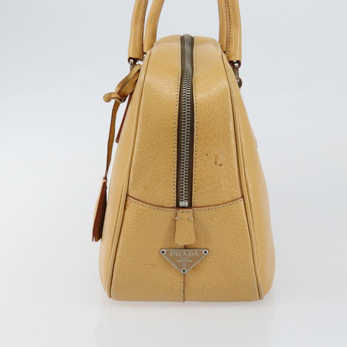Prada Bauletto Bag Leather, BEIGE, LEATHER, Shoulder bag