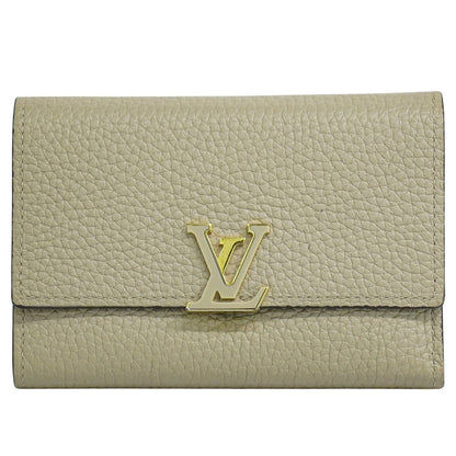 Louis Vuitton Capucines Compact wallet Leather, BEIGE, LEATHER, Wallets