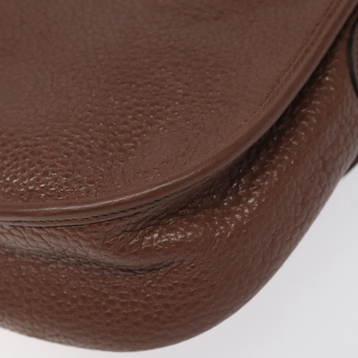 Christian Dior Vintage Shoulder Bag Leather, BROWN, LEATHER, Shoulder bag