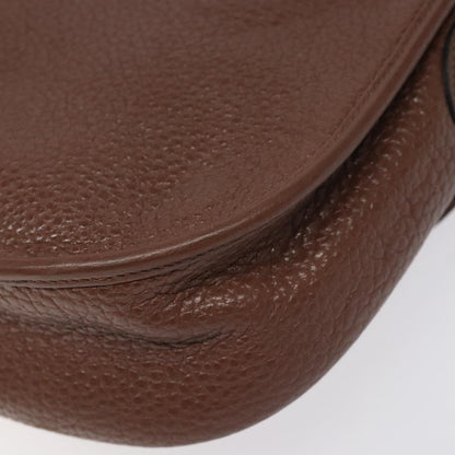 Christian Dior Vintage Shoulder Bag Leather, BROWN, LEATHER, Shoulder bag