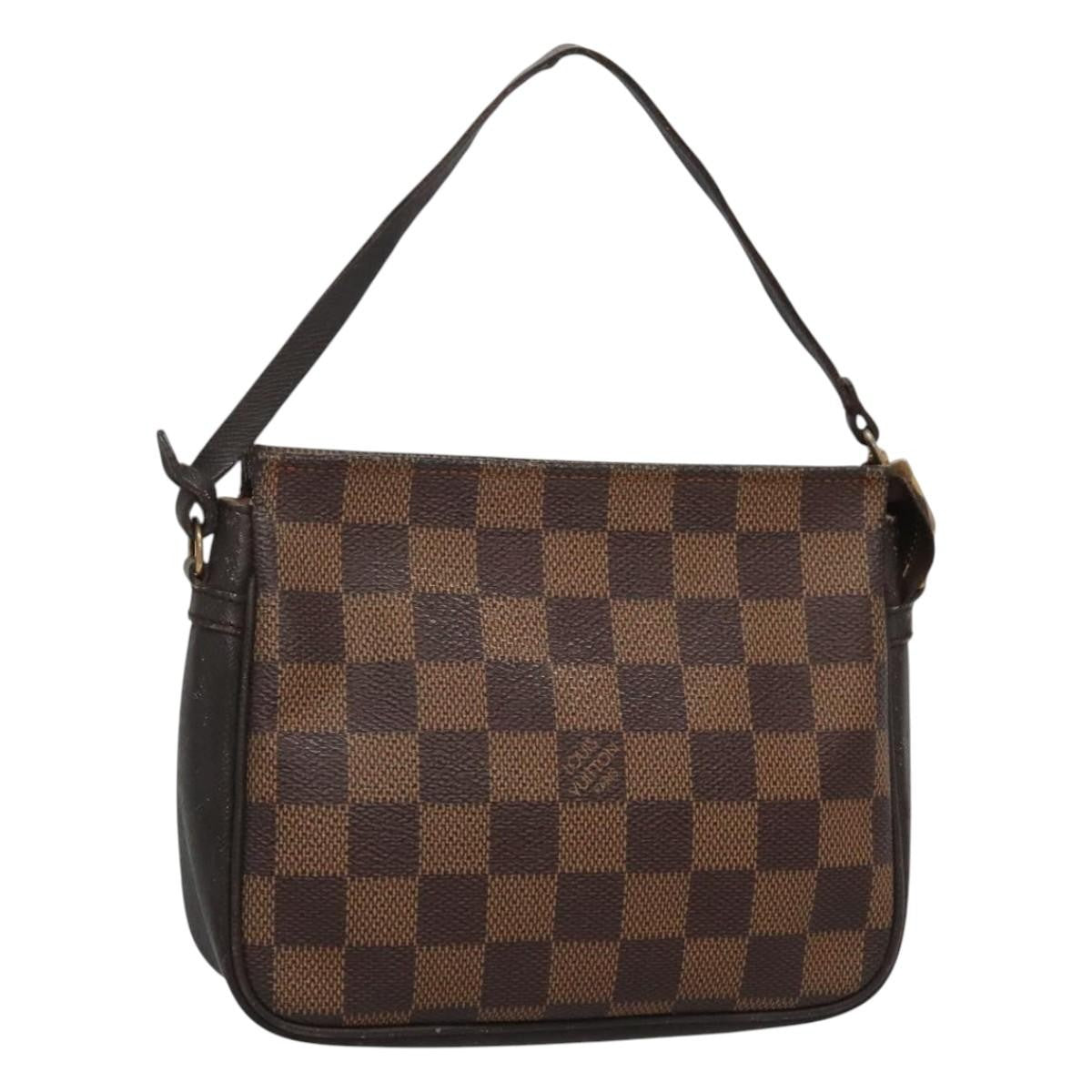 Louis Vuitton Trousse Make Up Bag Damier, BROWN, CANVAS, Clutche & pouche