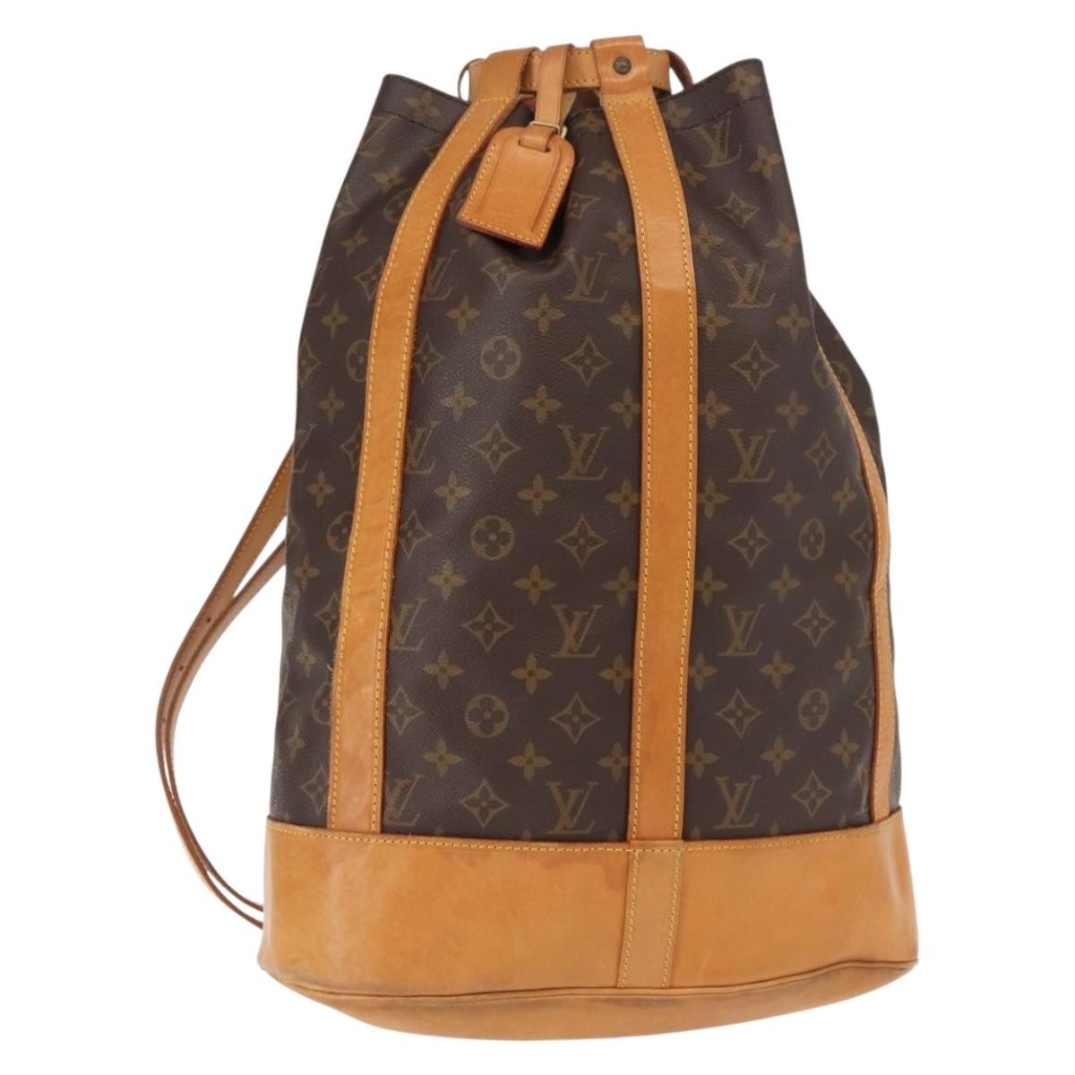 Louis Vuitton Randonnee Backpack Monogram Canvas, BROWN, CANVAS, Backpack
