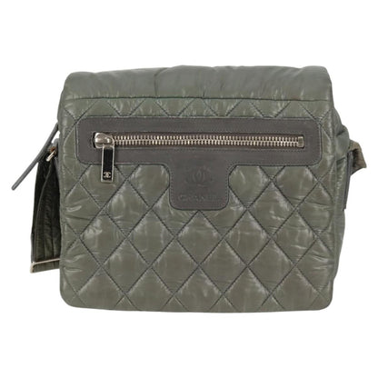 Chanel Coco Cocoon Messenger Bag Quilted Nylon, KHAKI, NYLON, Crossbody bag