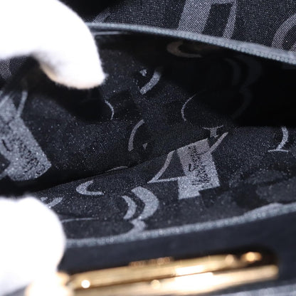 Salvatore Ferragamo Vintage Gancini Chain Shoulder Bag Leather, BLACK, LEATHER, Shoulder bag