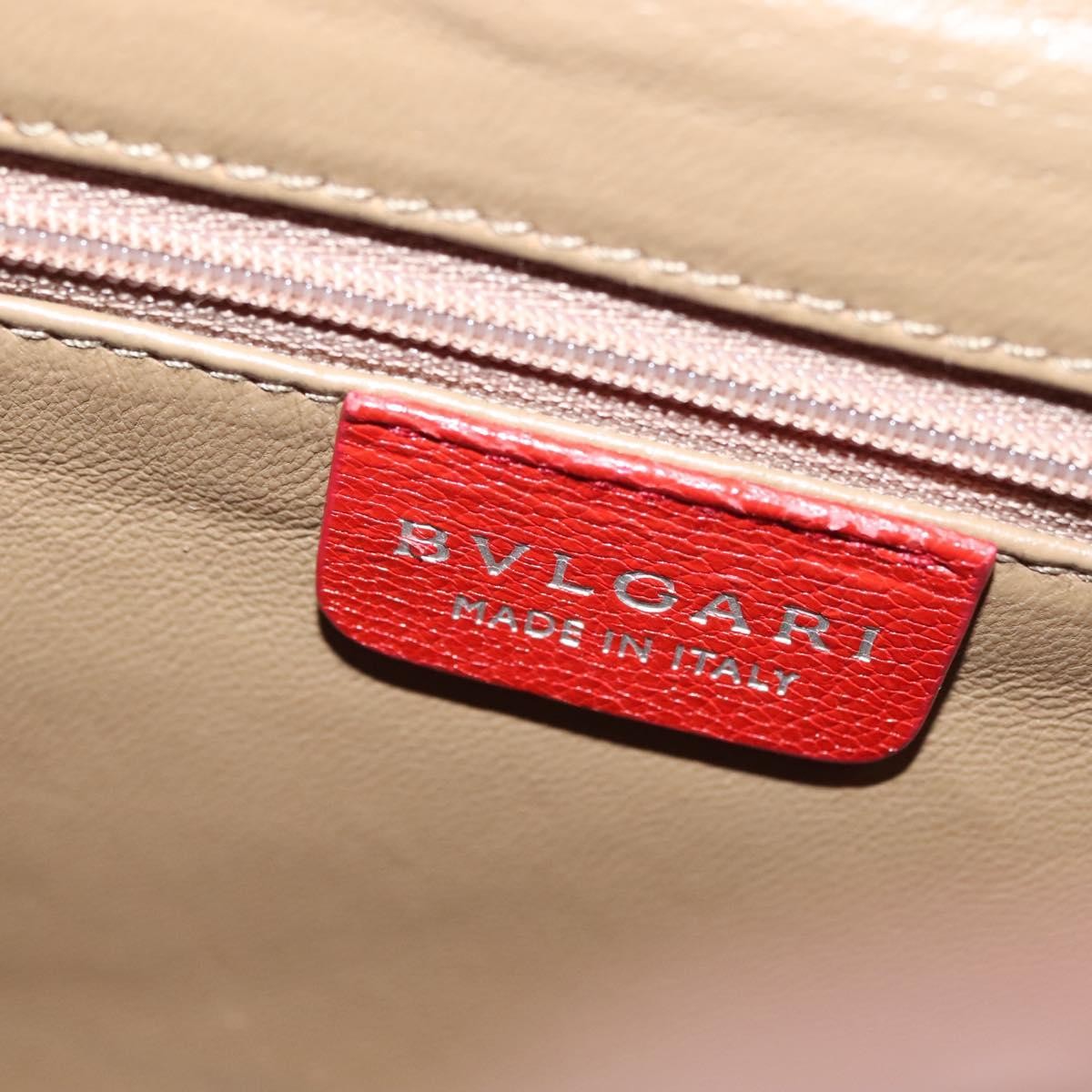 Bvlgari Chandra Top Handle Bag Leather, RED, LEATHER, Shoulder bag