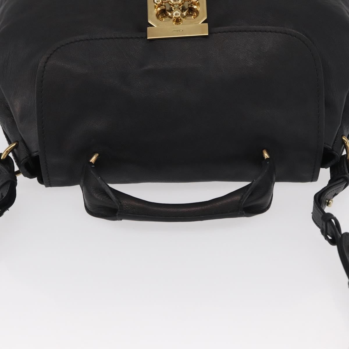 Chloe Elsie Convertible Satchel Leather, BLACK, LEATHER, Handbag