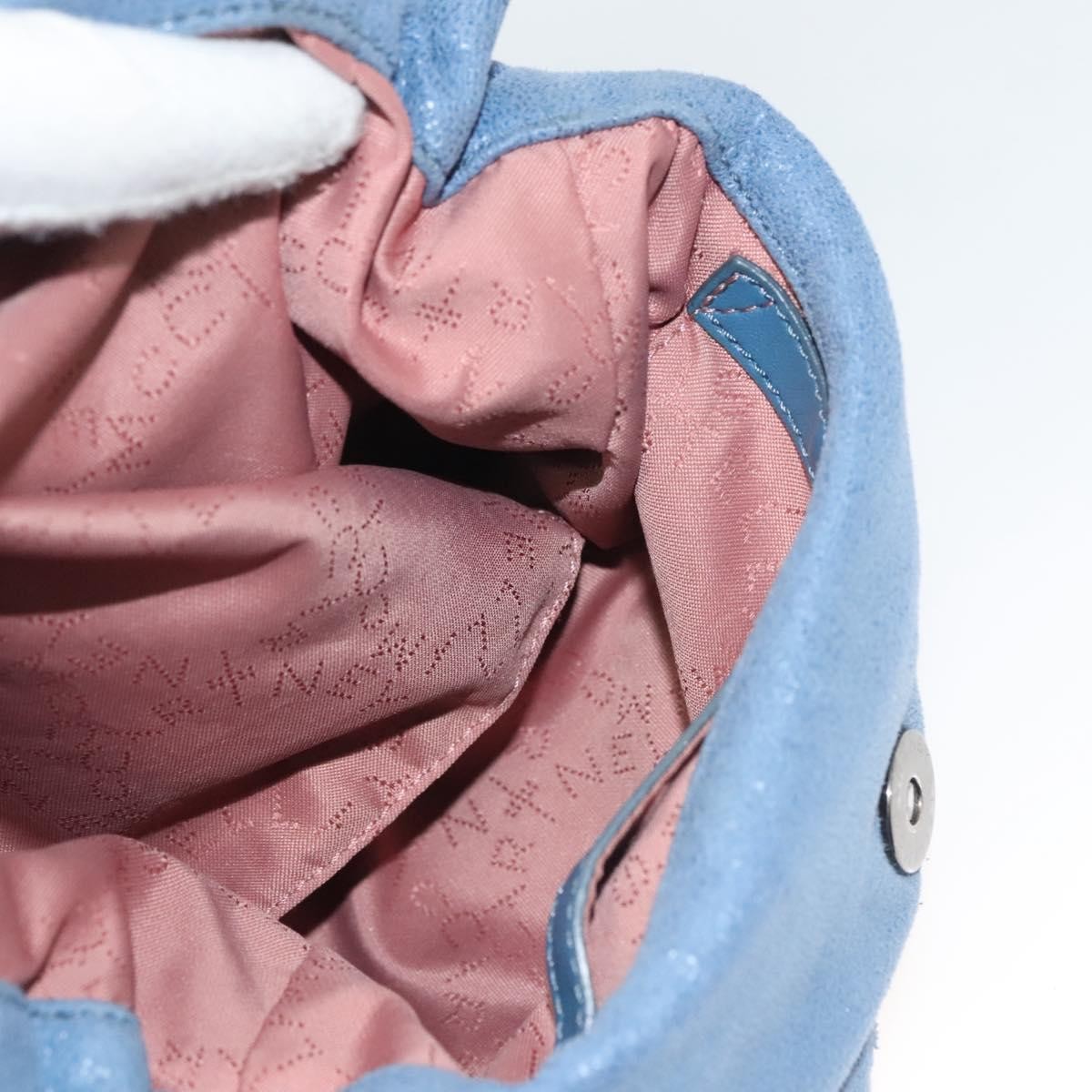 Stella McCartney Falabella Fold Over Crossbody Bag Suede, BLUE, SUEDE, Crossbody bag