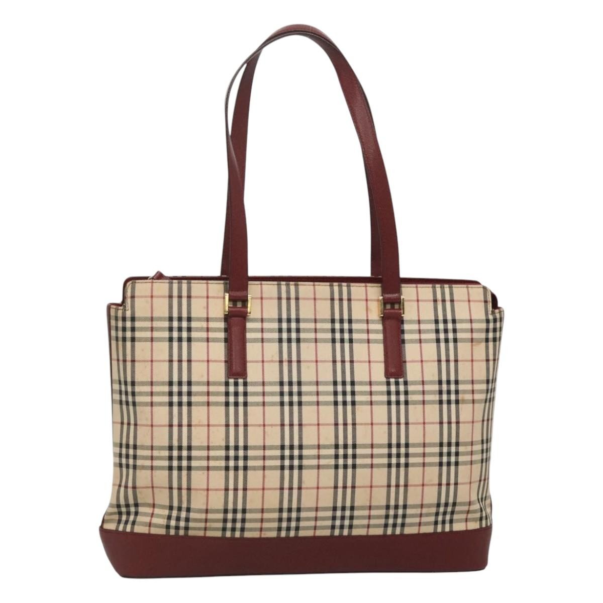 Burberry Nova Check Tote canvas check pattern, BEIGE, CANVAS, Tote bag