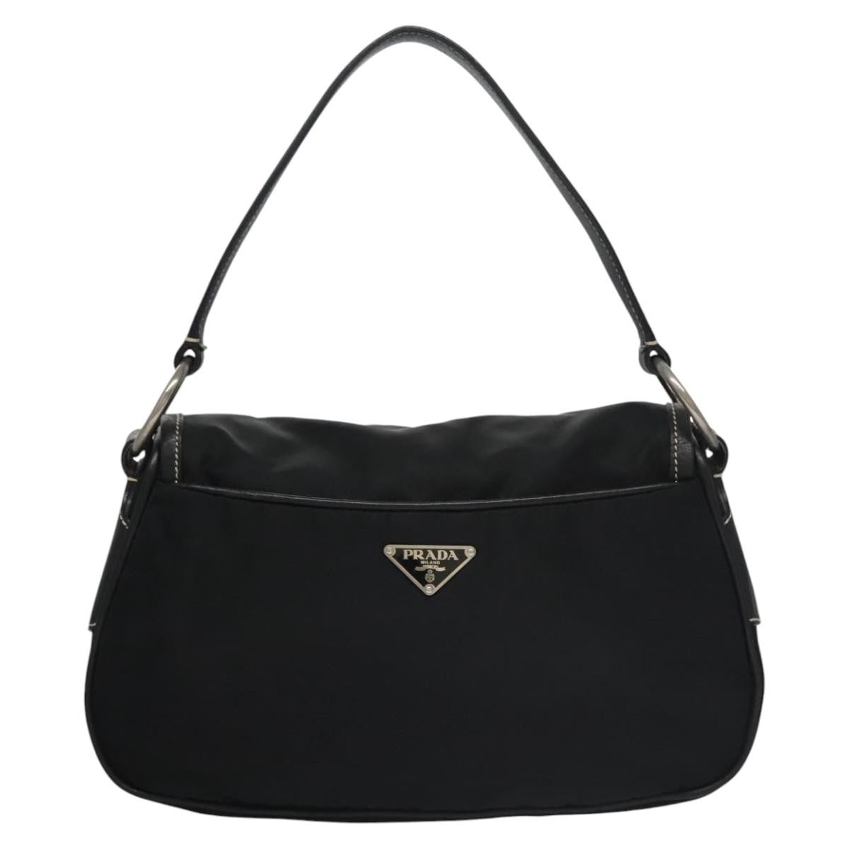 Prada Vintage Shoulder Bag Tessuto, BLACK, NYLON, Shoulder bag