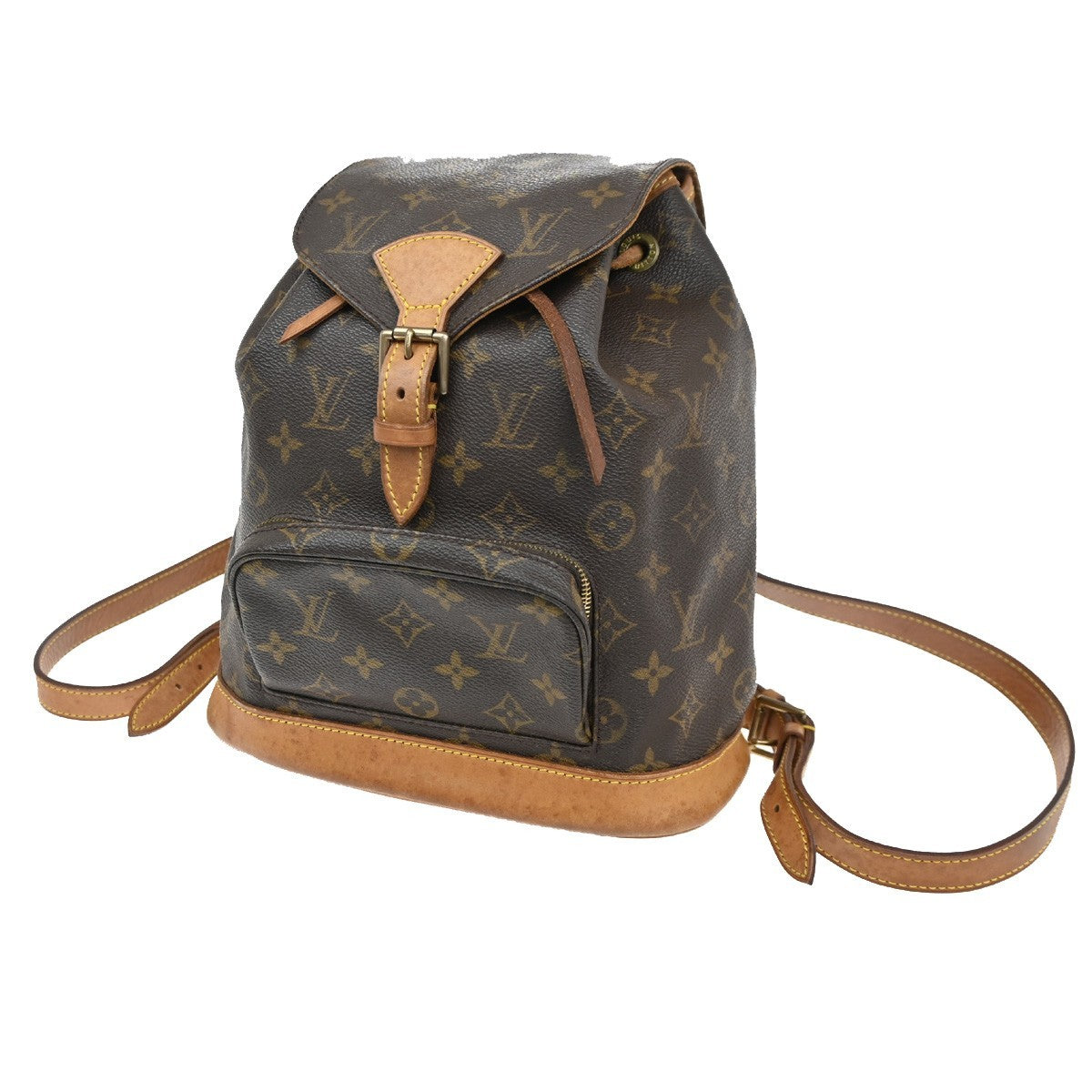 Louis Vuitton Montsouris Backpack Monogram Canvas, BROWN, LEATHER, Backpack