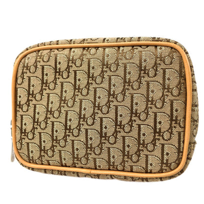 Christian Dior Vintage Trotter Pouch Canvas, BEIGE, CANVAS, Clutche & pouche