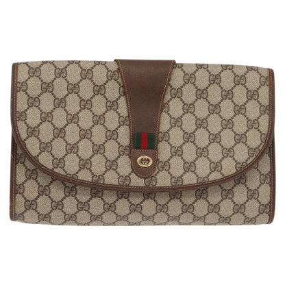 Gucci Vintage old clutch Canvas, BEIGE, PVC, Clutche & pouche