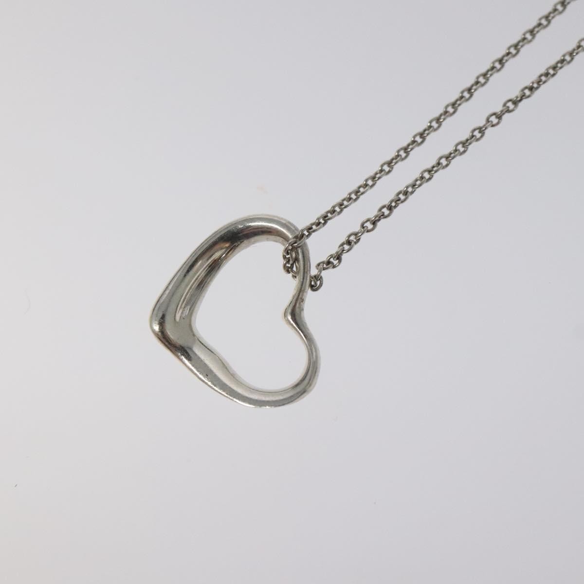 Tiffany & Co. Elsa Peretti Open Heart Pendant Necklace Sterling Silver, SILVER, SILVER, Necklace