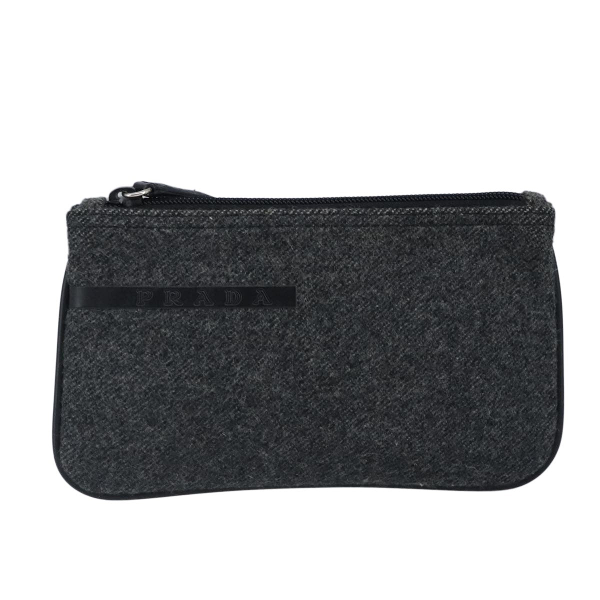 Prada Sport pouch Wool, BLACK, WOOL, Clutche & pouche