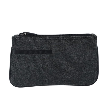 Prada Sport pouch Wool, BLACK, WOOL, Clutche & pouche