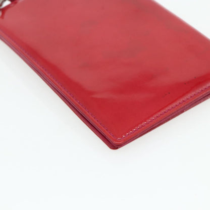 Chanel Vintage CC Bifold Card Holder Patent leather, Red, Patent Leather, Card Holder