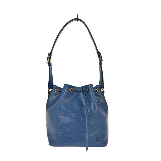 Louis Vuitton Petit Noe Handbag Epi Leather, BLUE, LEATHER, Shoulder bag