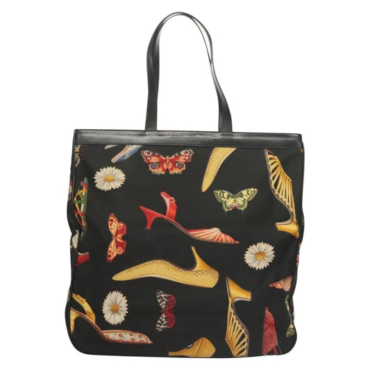 Salvatore Ferragamo Vintage Tote bag Canvas, BLACK, CANVAS, Tote bag