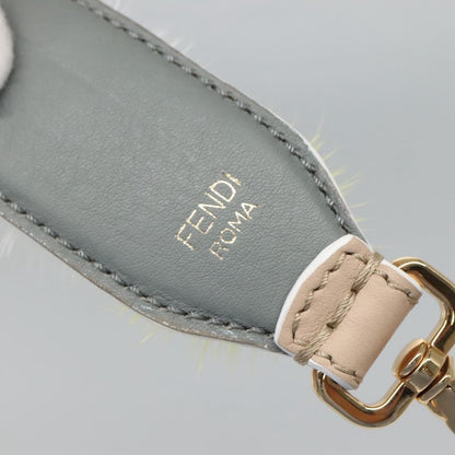 Fendi Pom Pom Strap You Shoulder Strap Leather and Fur, MULTICOLOUR, LEATHER, Straps