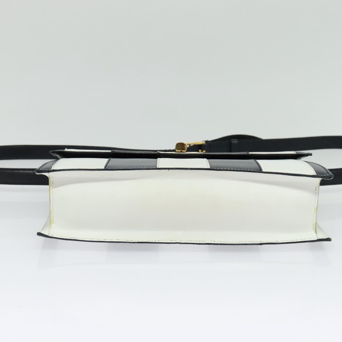 Celine Shoulder Bag Leather, WHITE, LEATHER, Shoulder bag
