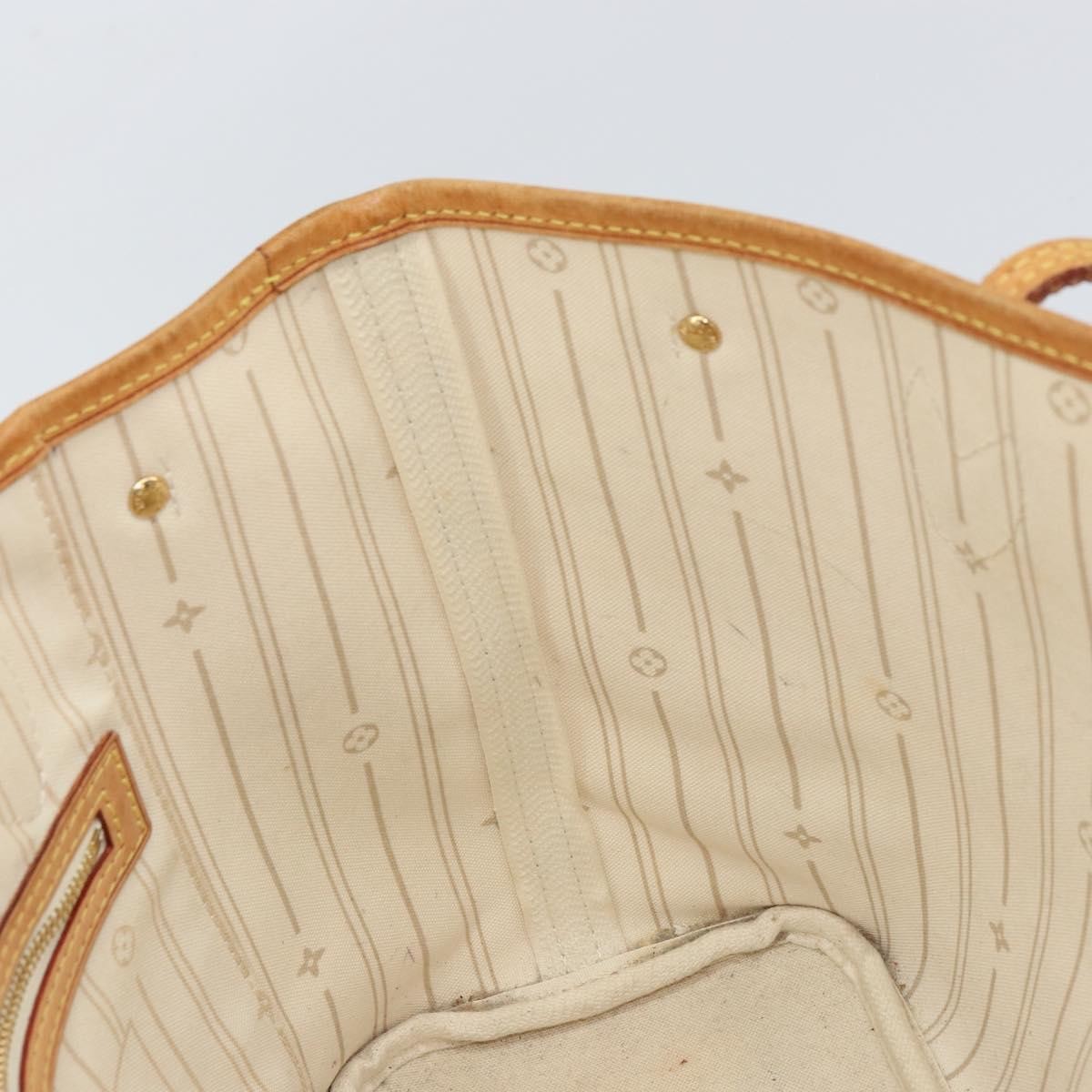 Louis Vuitton Neverfull Tote Damier azur, BEIGE, CANVAS, Tote bag