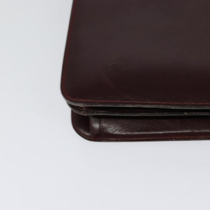 Christian Dior Flap Shoulder Bag Leather, BURGUNDY, LEATHER, Shoulder bag