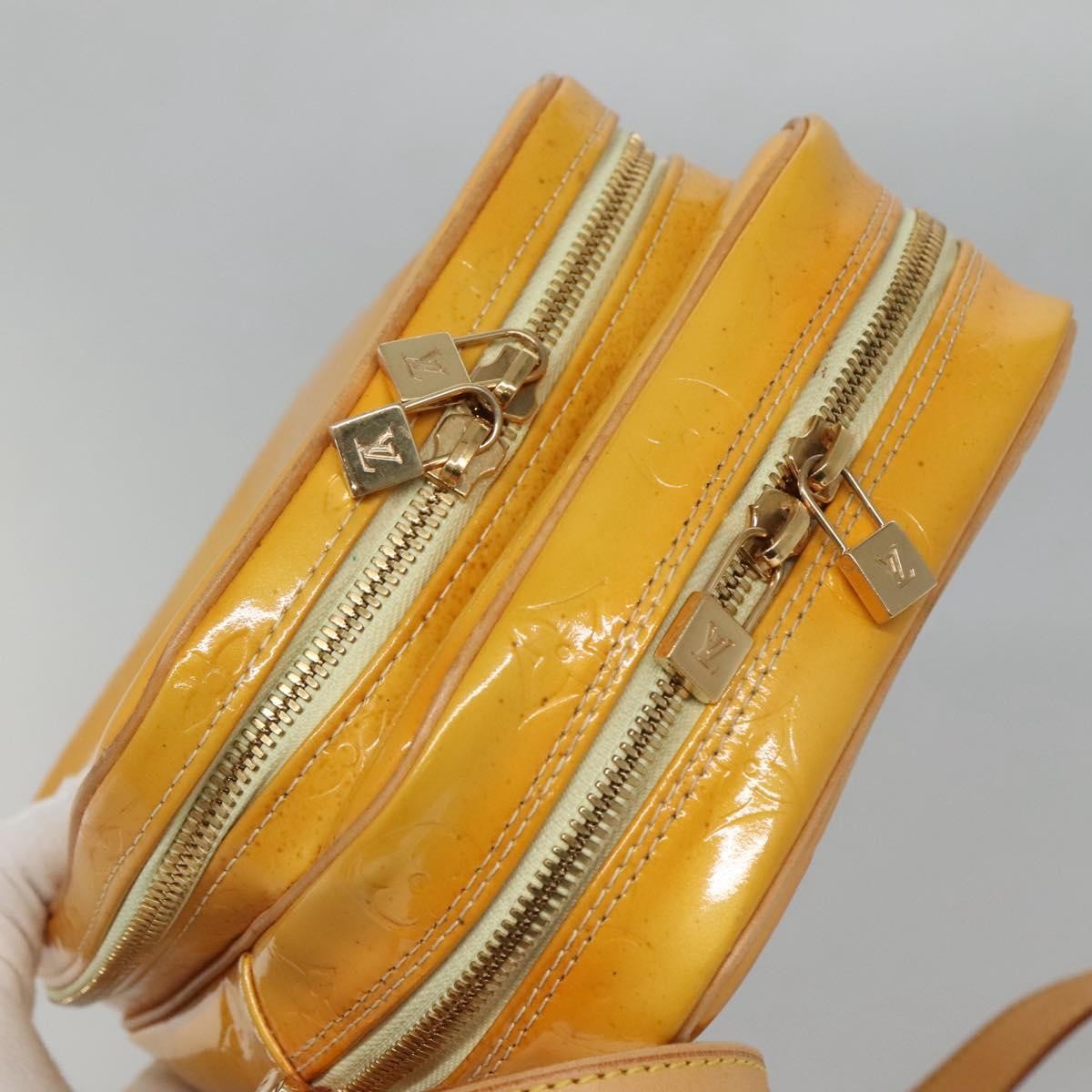 Louis Vuitton Wooster Handbag Monogram Vernis, YELLOW, PATENT_LEATHER, Handbag