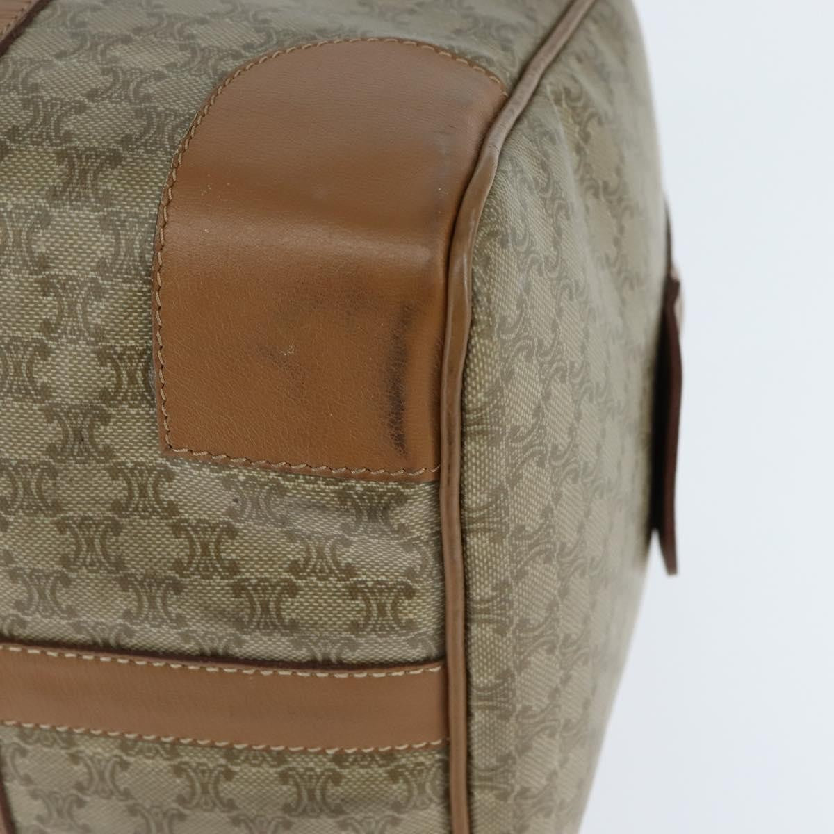 Celine Vintage Macadam Boston bag Canvas, BEIGE, CANVAS, Travel bag