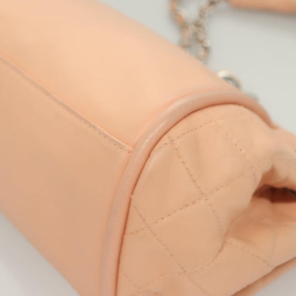 Chanel Kisslock Accordion Handbag Leather, PINK, LEATHER, Shoulder bag