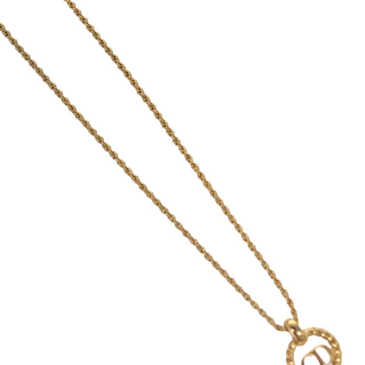 Christian Dior CD Pendant Necklace Gold-plated, GOLD, METAL, Necklace
