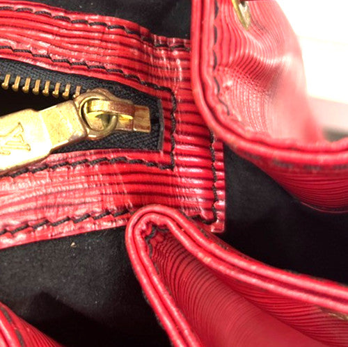 Louis Vuitton Petit Noe Handbag Epi Leather, RED, LEATHER, Shoulder bag