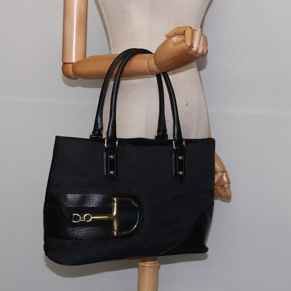 Gucci Hasler Tote GG Canvas, BLACK, CANVAS, Tote bag