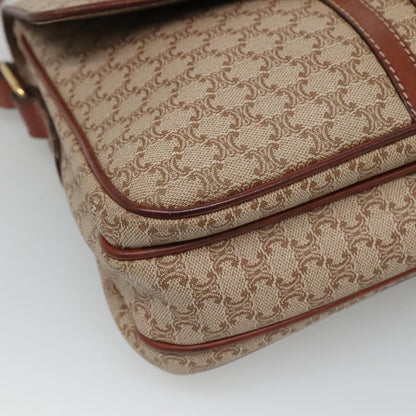 Celine Macadam Shoulder Bag PVC Leather, BEIGE, CANVAS, Shoulder bag