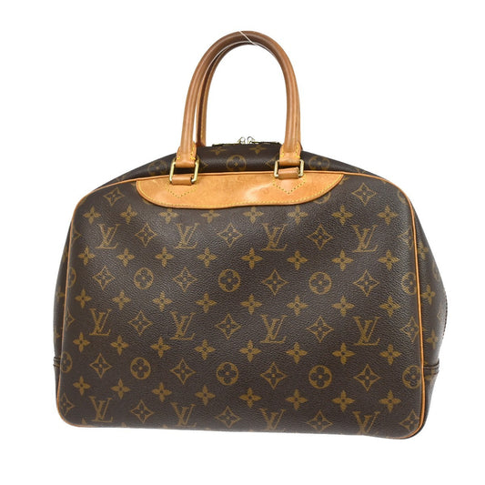 Louis Vuitton Deauville Handbag Monogram Canvas, BROWN, CANVAS, Handbag