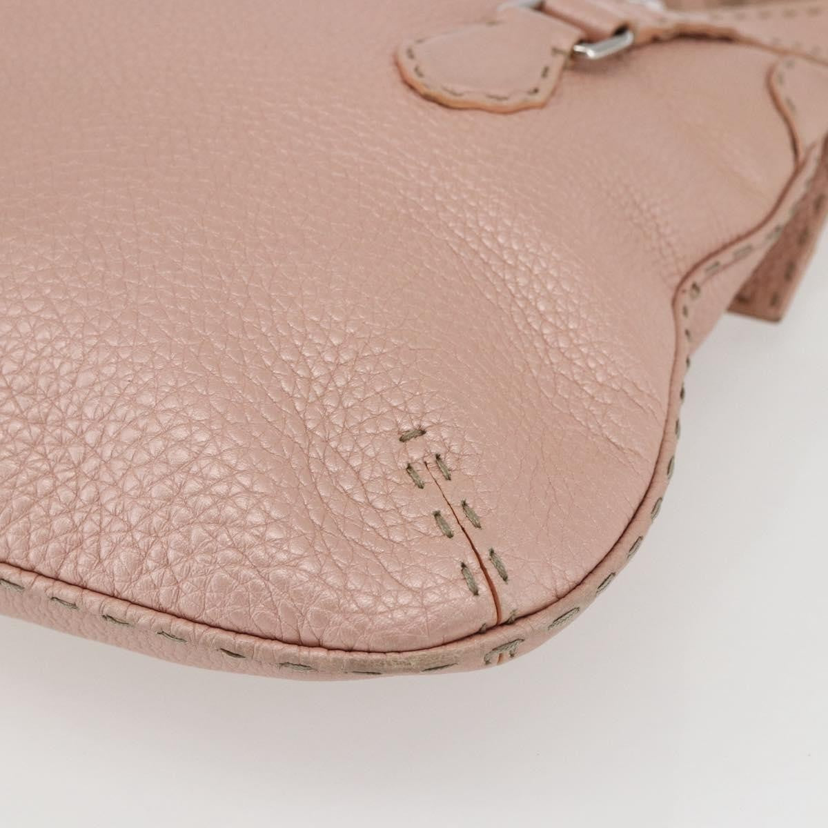 Fendi Selleria Tote Leather, PINK, LEATHER, Tote bag