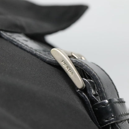 Prada Buckle Messenger Bag Tessuto, BLACK, NYLON, Shoulder bag