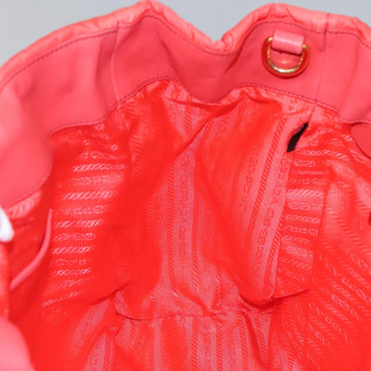 Prada Convertible Tote Quilted Tessuto, ORANGE, NYLON, Handbag